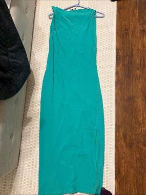 Zara Teal Sleeveless Maxi Dress